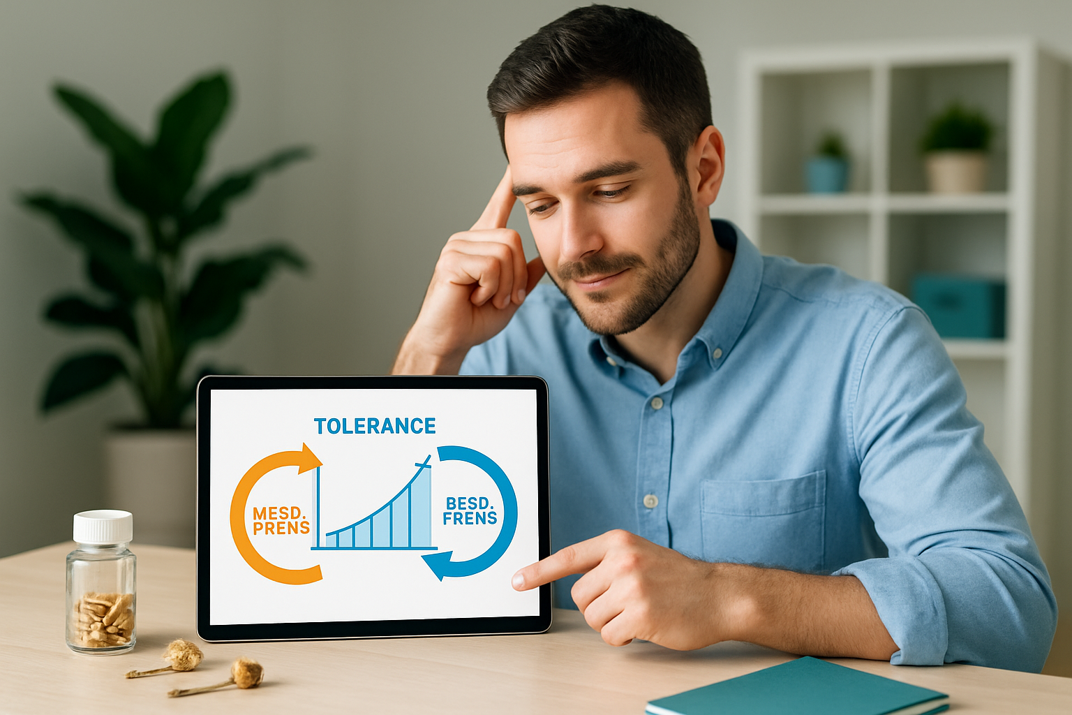 Wissenschaftliche Darstellung der Toleranzentwicklung bei Psychedelika mit Serotonin-Rezeptoren und Reset-Zyklus